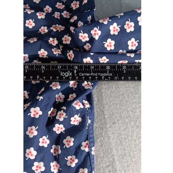 Boden Classic Floral Print Button-Down Shirt Navy White Women’s Cute Blouse - Picture 4 of 7